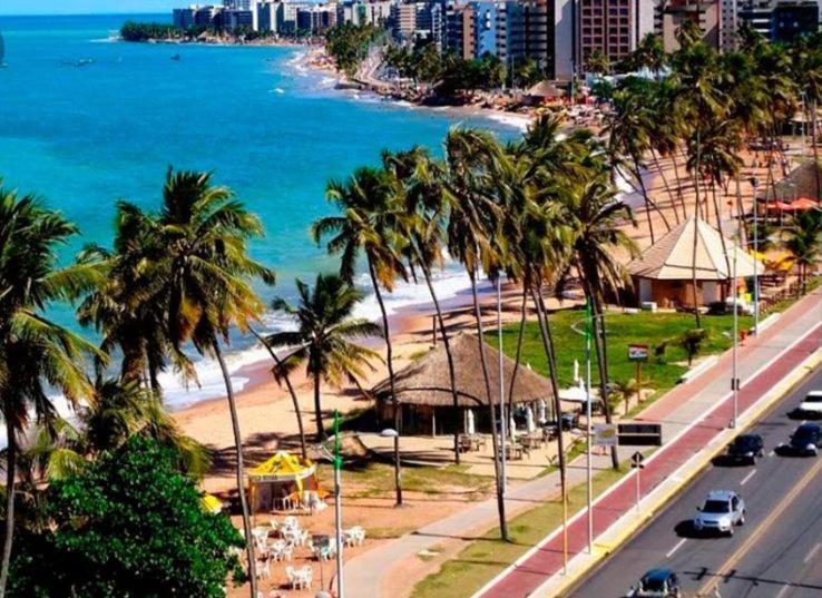 Apartamento Com Vista Para O Mar Maceio  Bagian luar foto